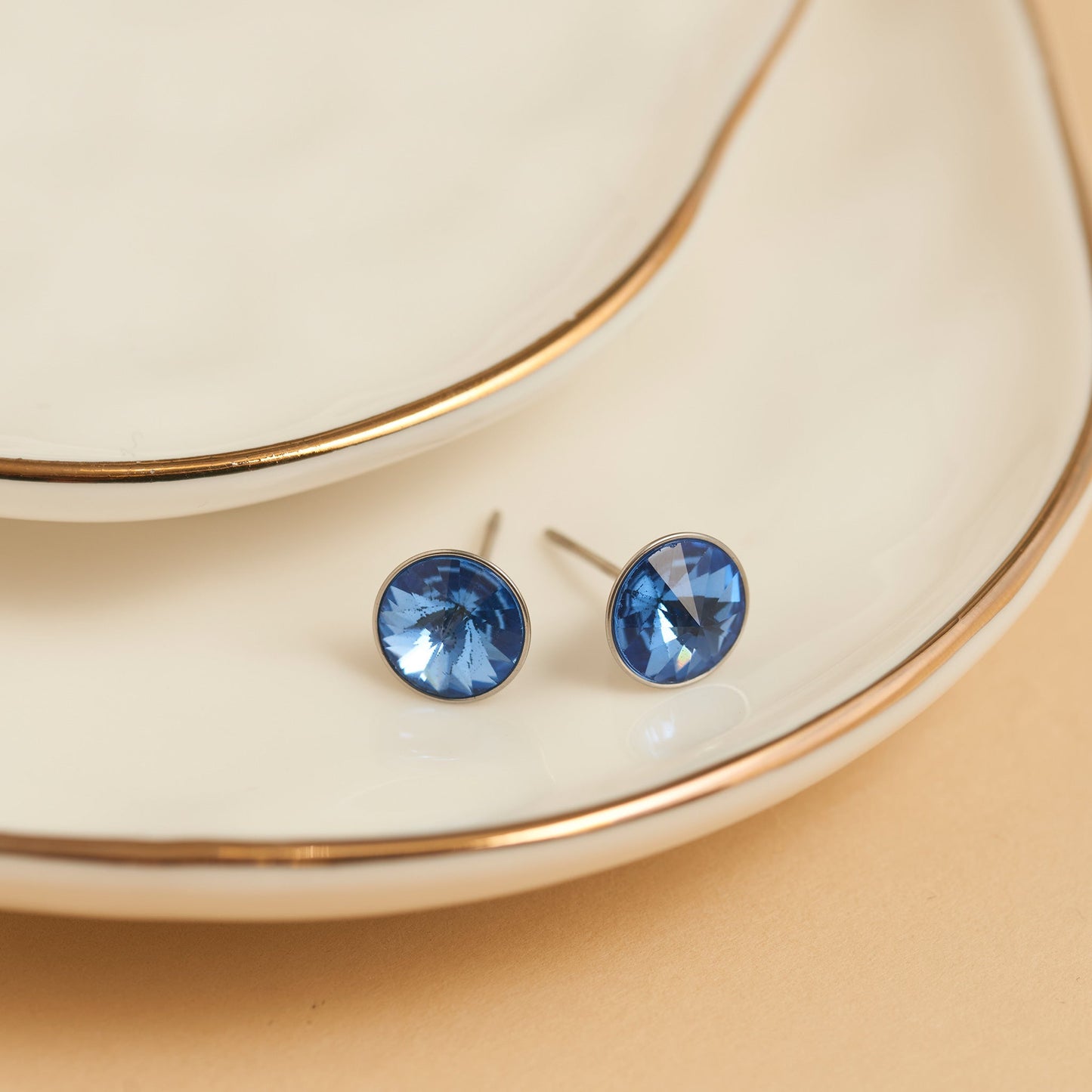 Narelle Waterproof Rivoli Crystal Stud Earrings