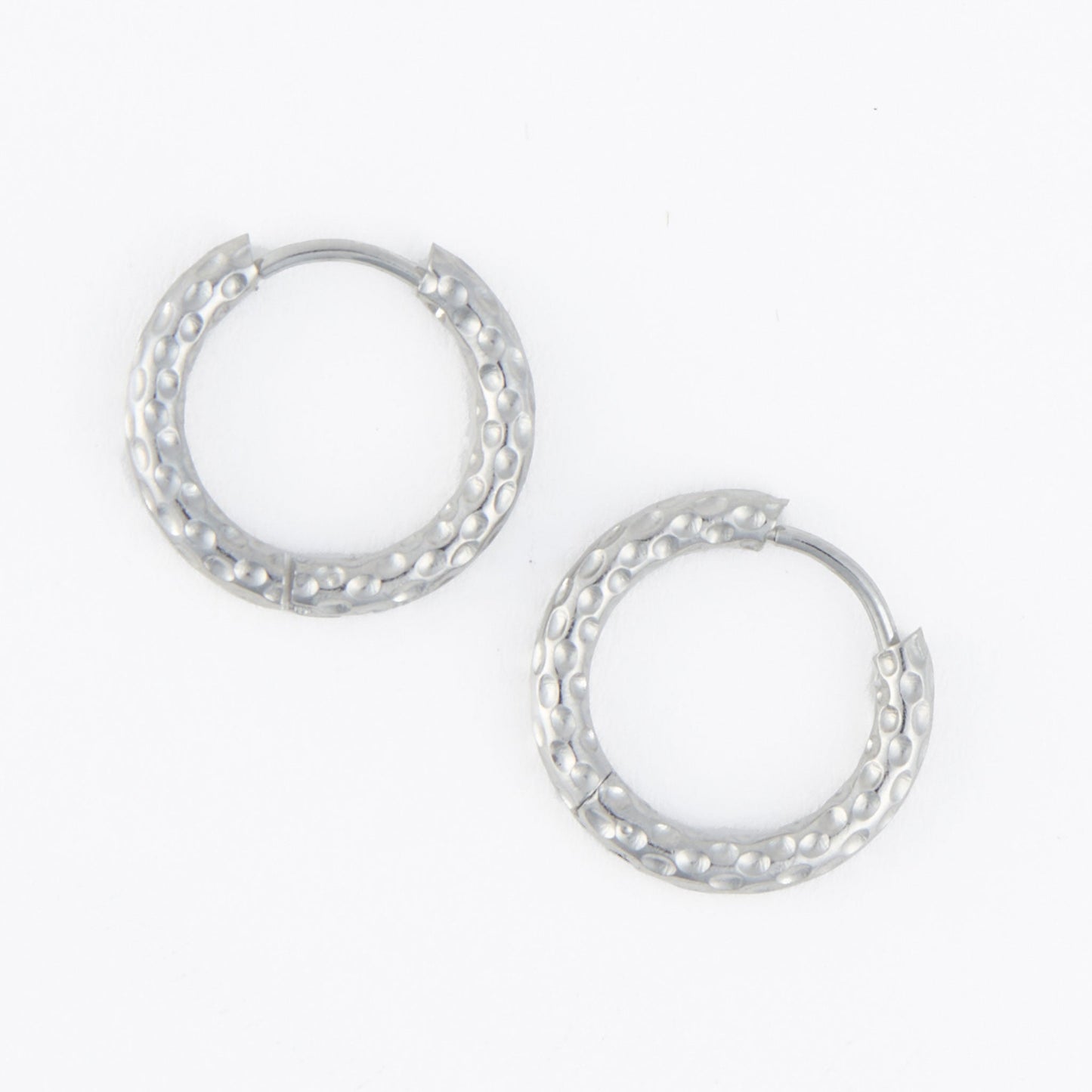 Narelle Waterproof Hammered Huggie Hoop Earrings