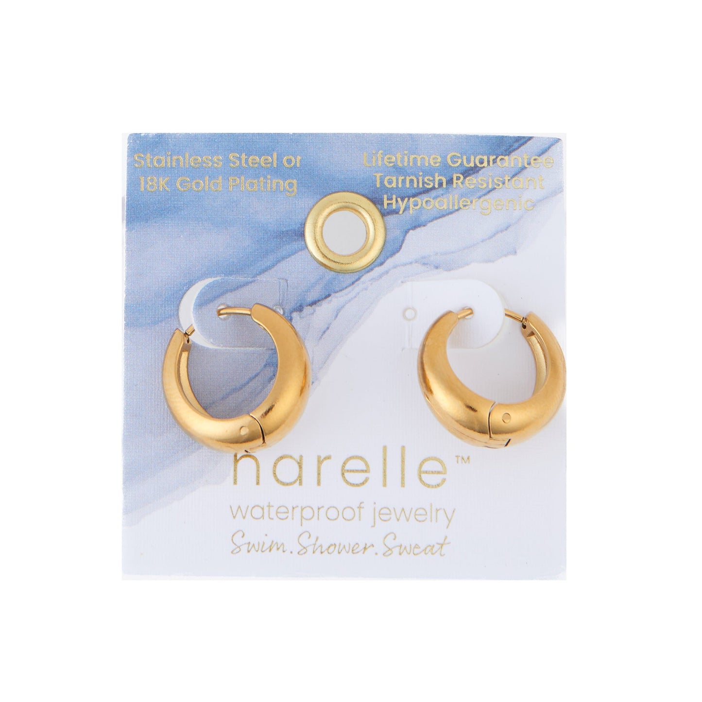 Narelle Waterproof Graduated Hoop Earrings