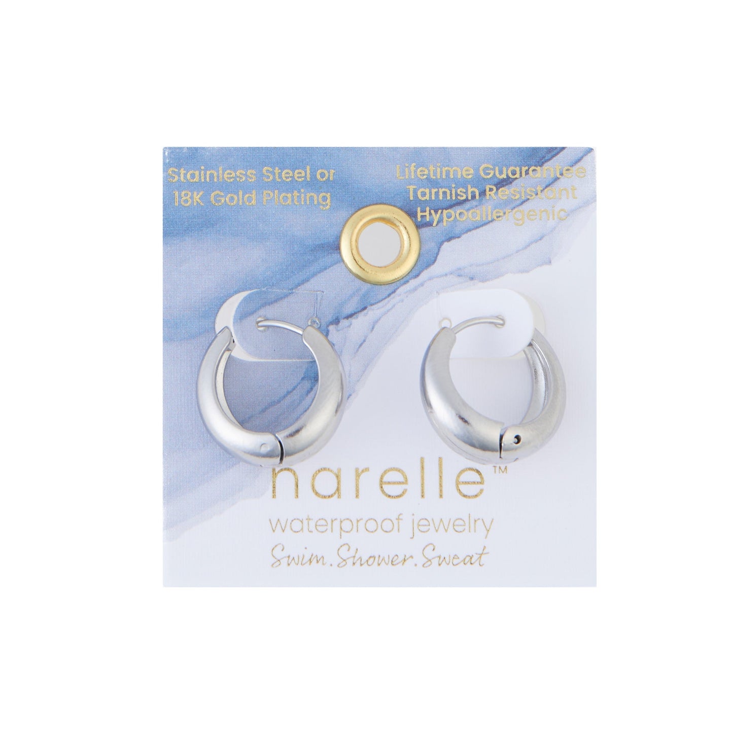 Narelle Waterproof Graduated Hoop Earrings