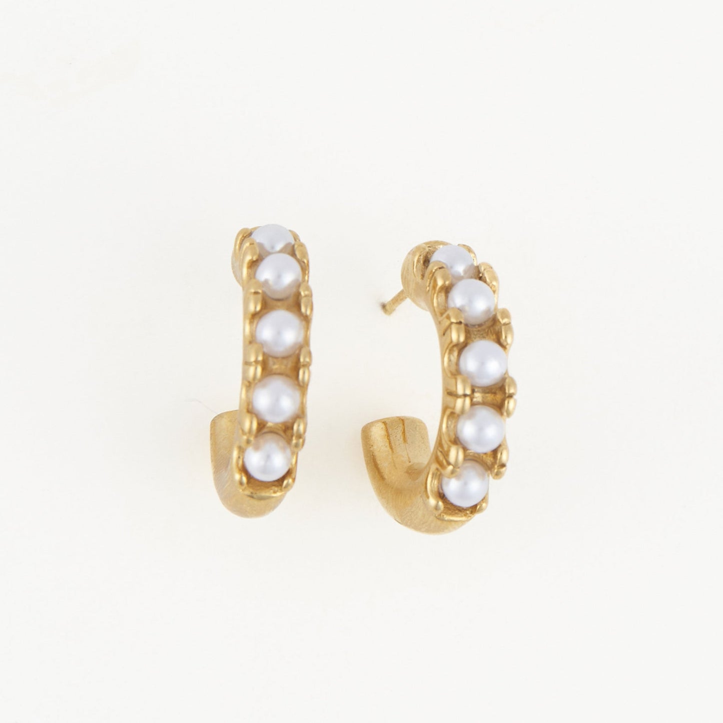 Narelle Waterproof Pearl C-Hoop Earrings