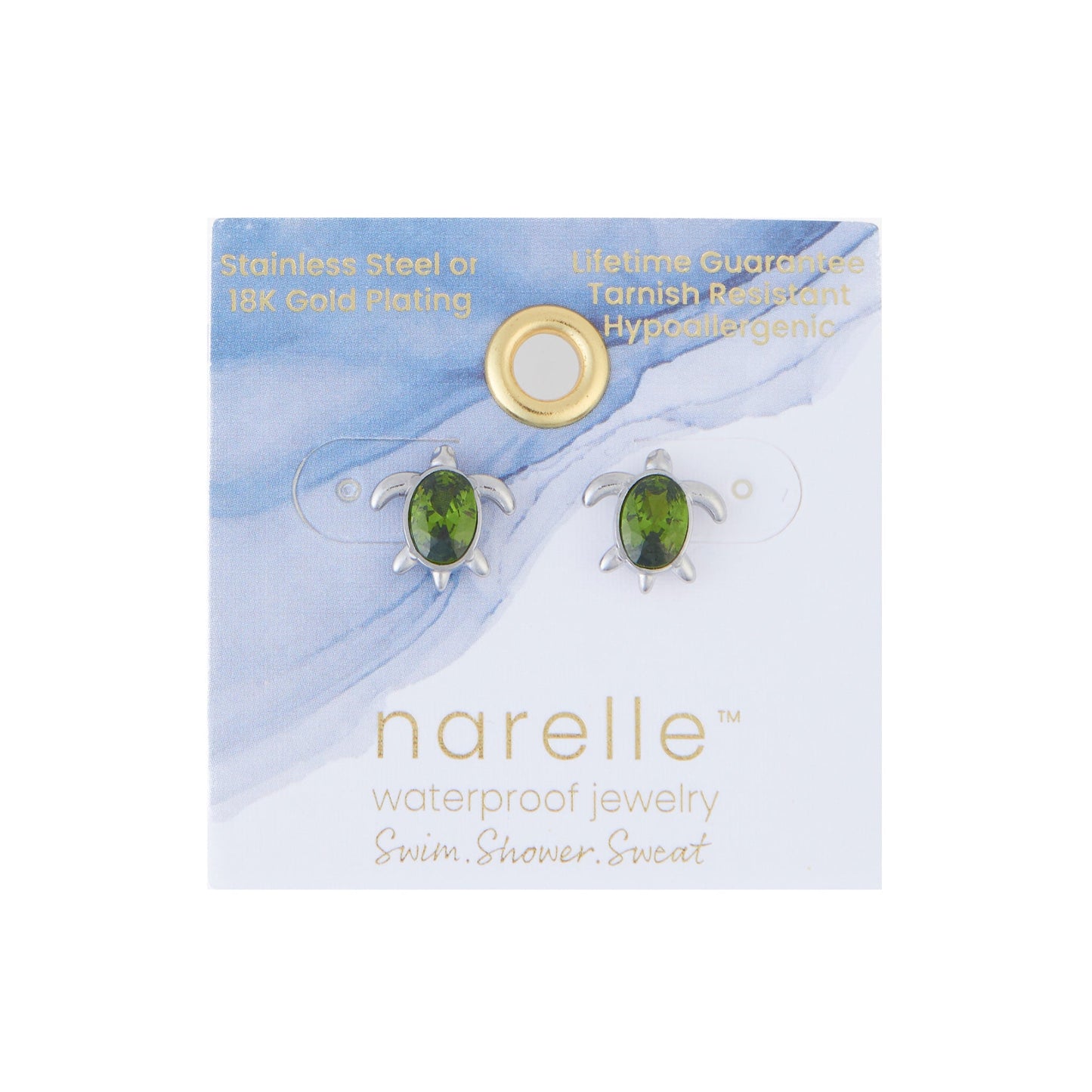 Narelle Waterproof Turtle Stud Earrings