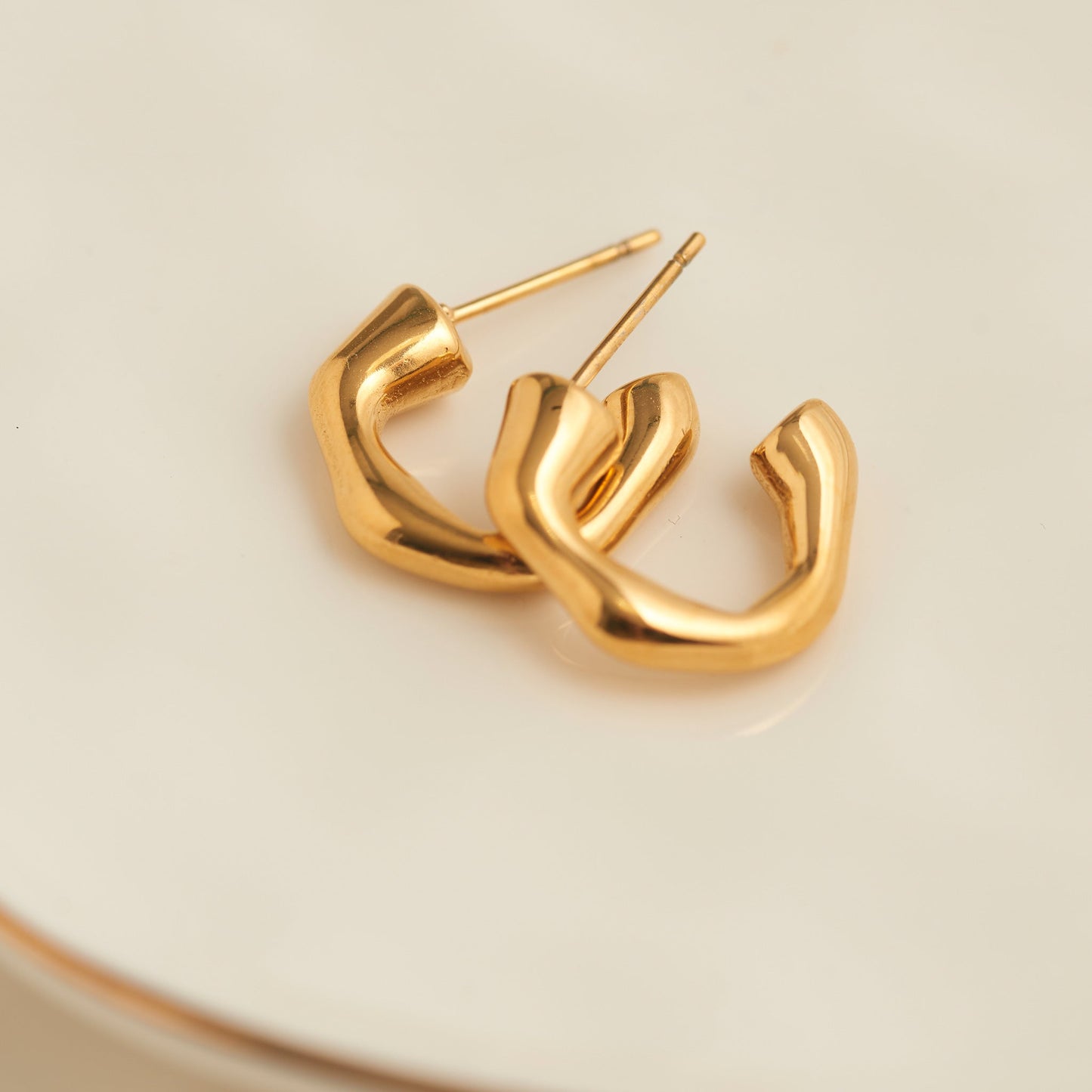 Narelle Waterproof Bamboo C-Hoop Earrings