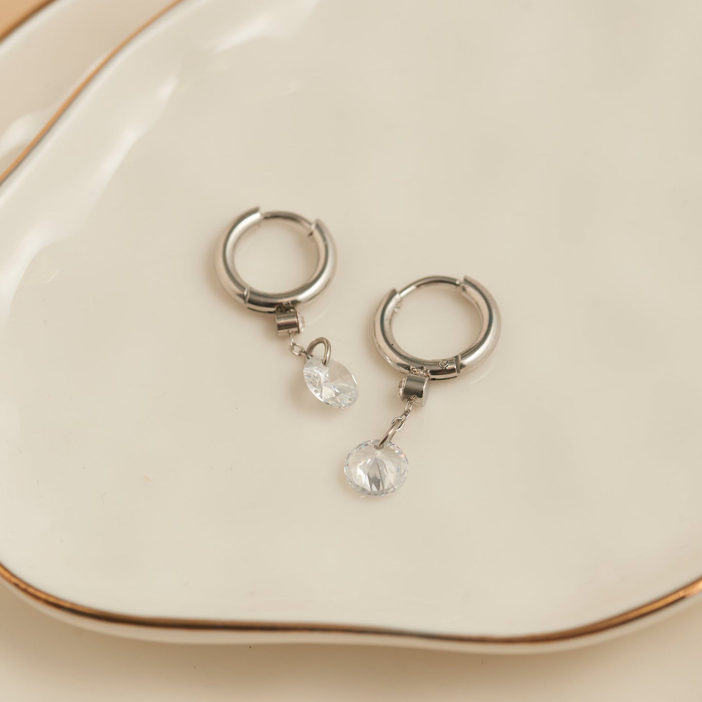 Narelle Waterproof Drop Huggie Hoop Earrings