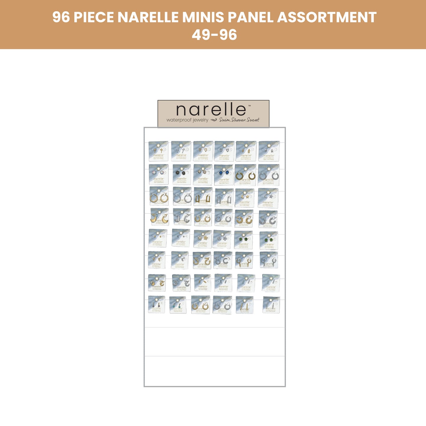 96 Piece Narelle Waterproof Minis Panel 2 Assortment
