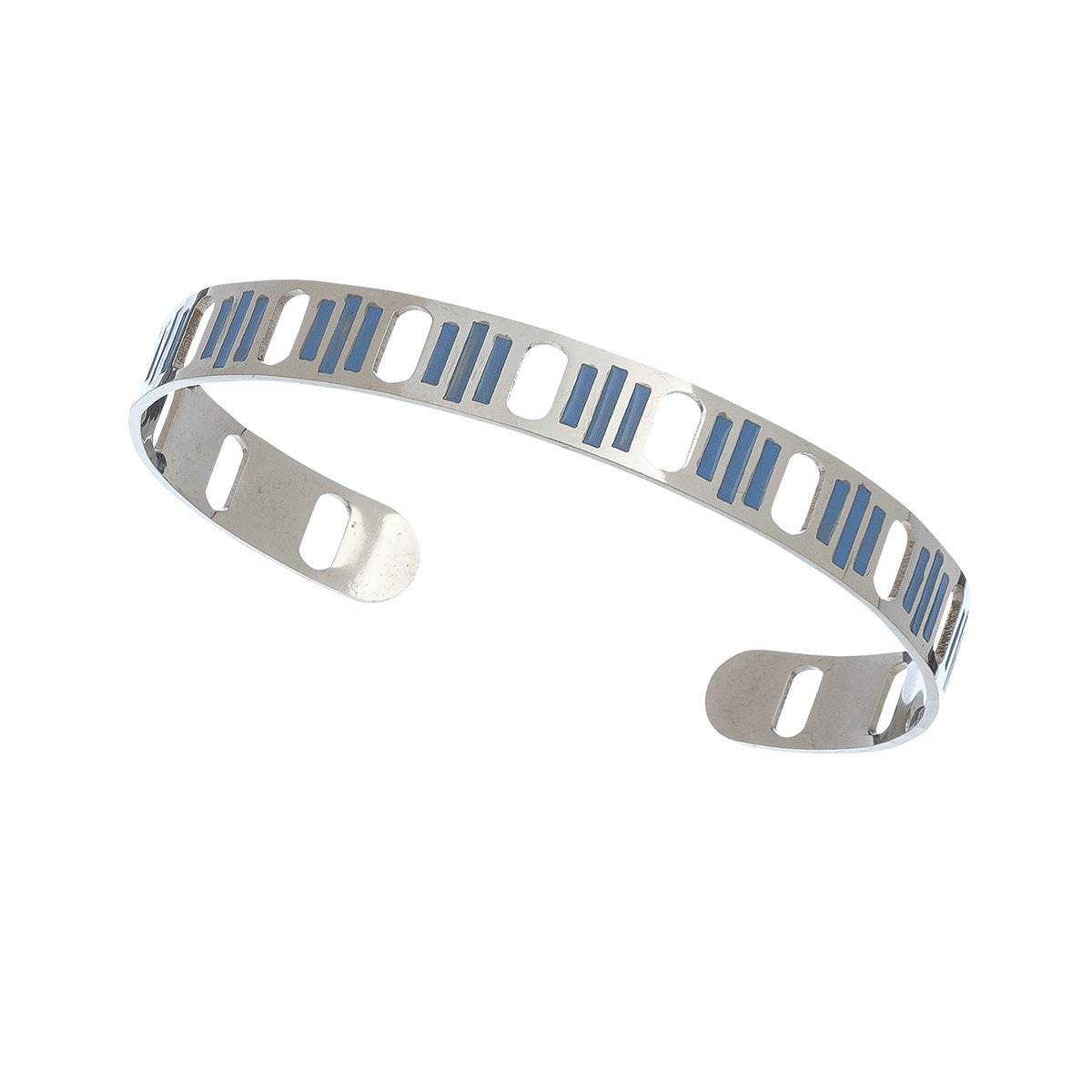 Ss Narrow Brace-Steel/Blue