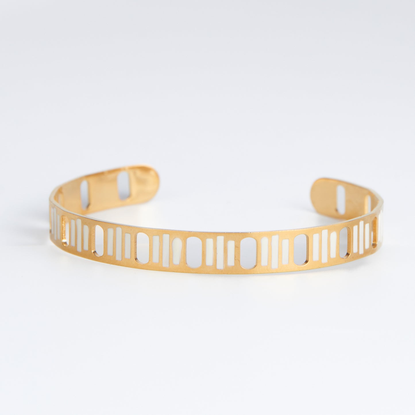 Ss Narrow Brace-Gold/White