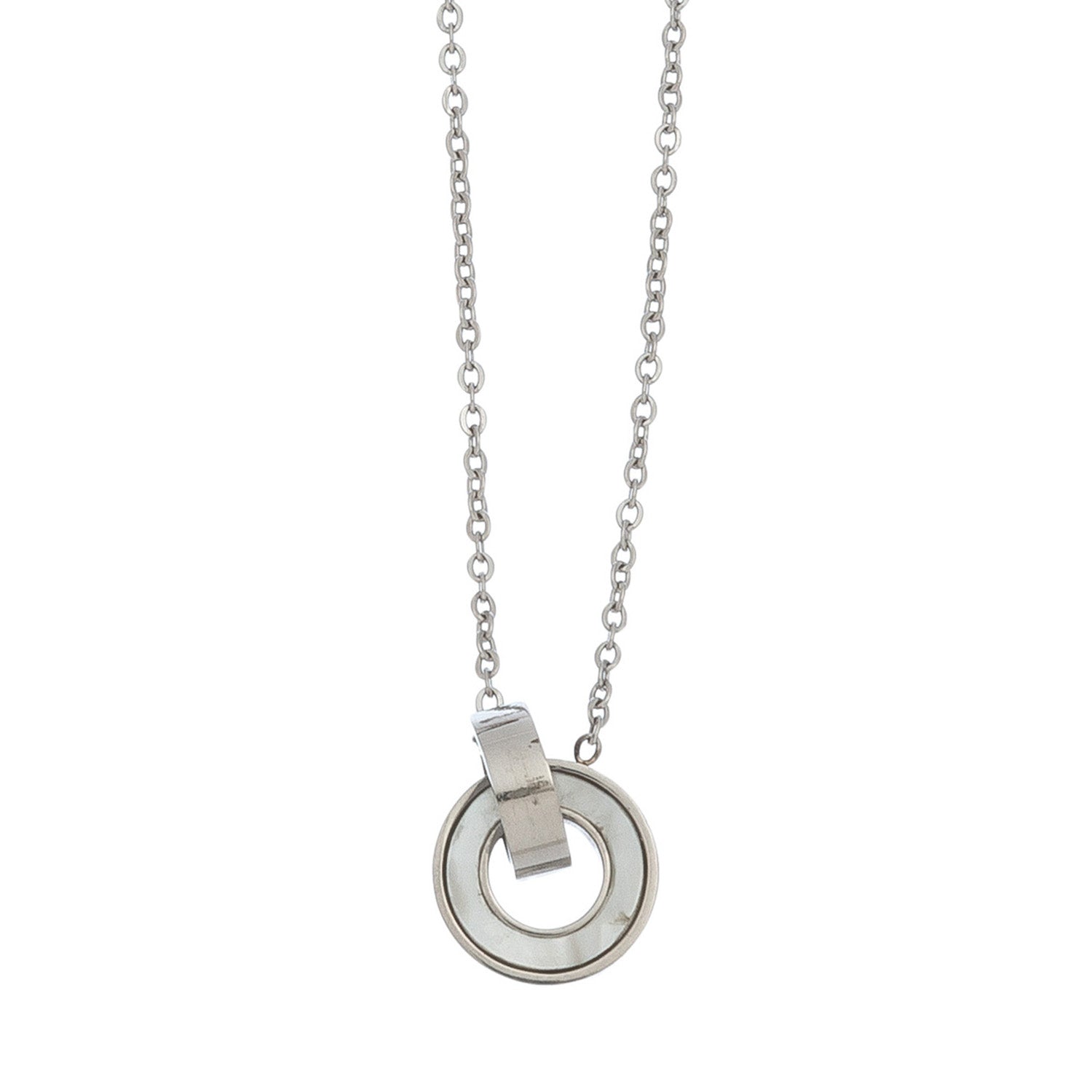 Ss Linked Circles & Mop Nk-Steel