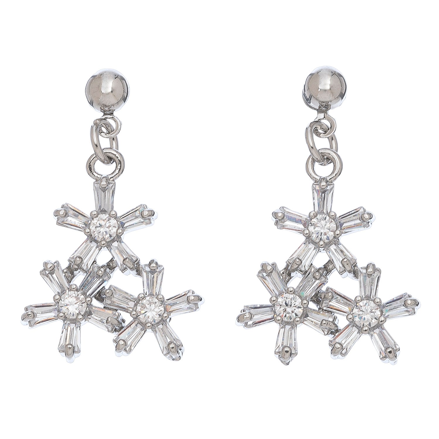 Tri Flower Cz Er Boxed