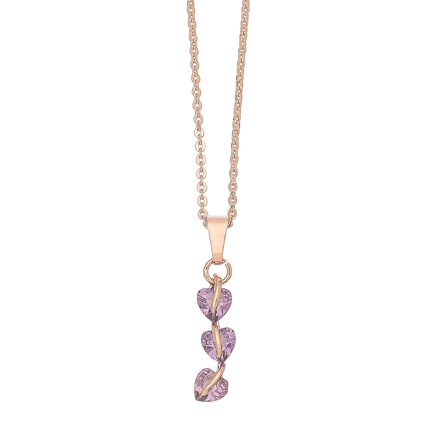 Hrts Cz Pend Nk Boxed- Rg/Amethyst