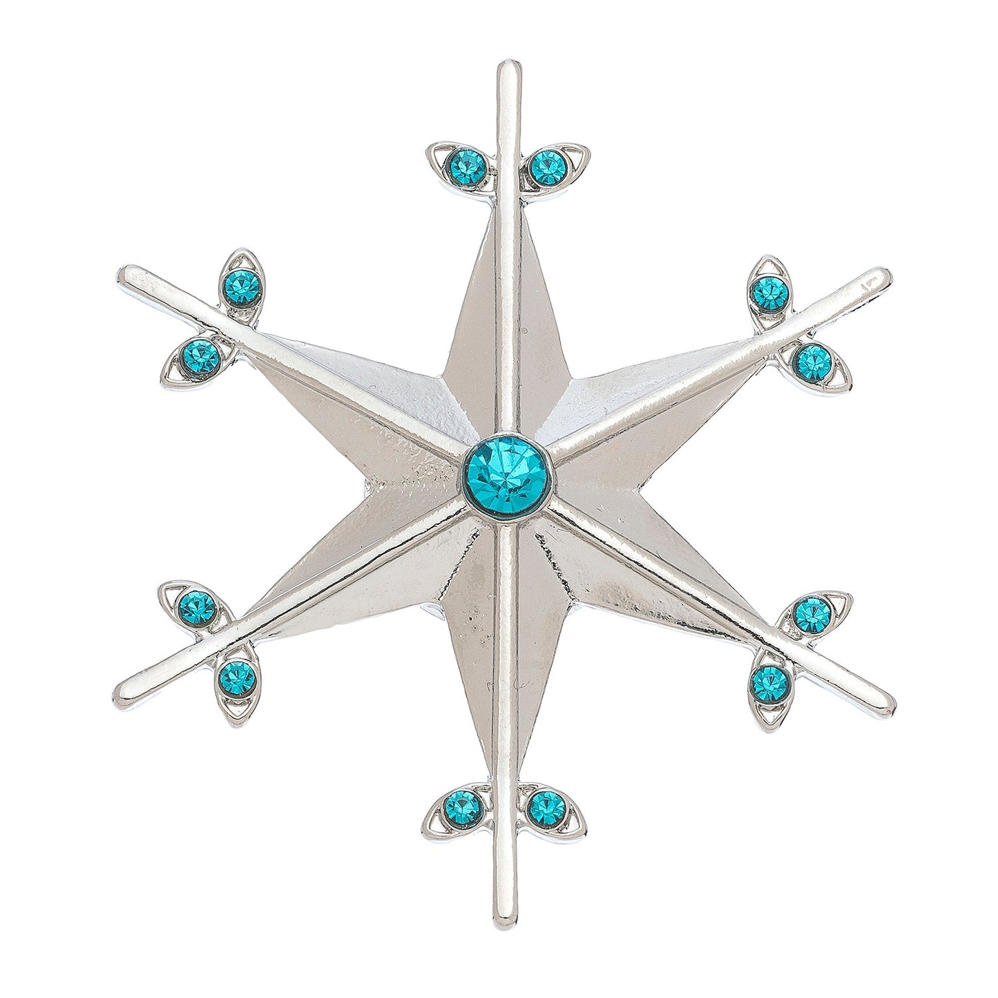 Mod Aqua Magnet Snow Brooch