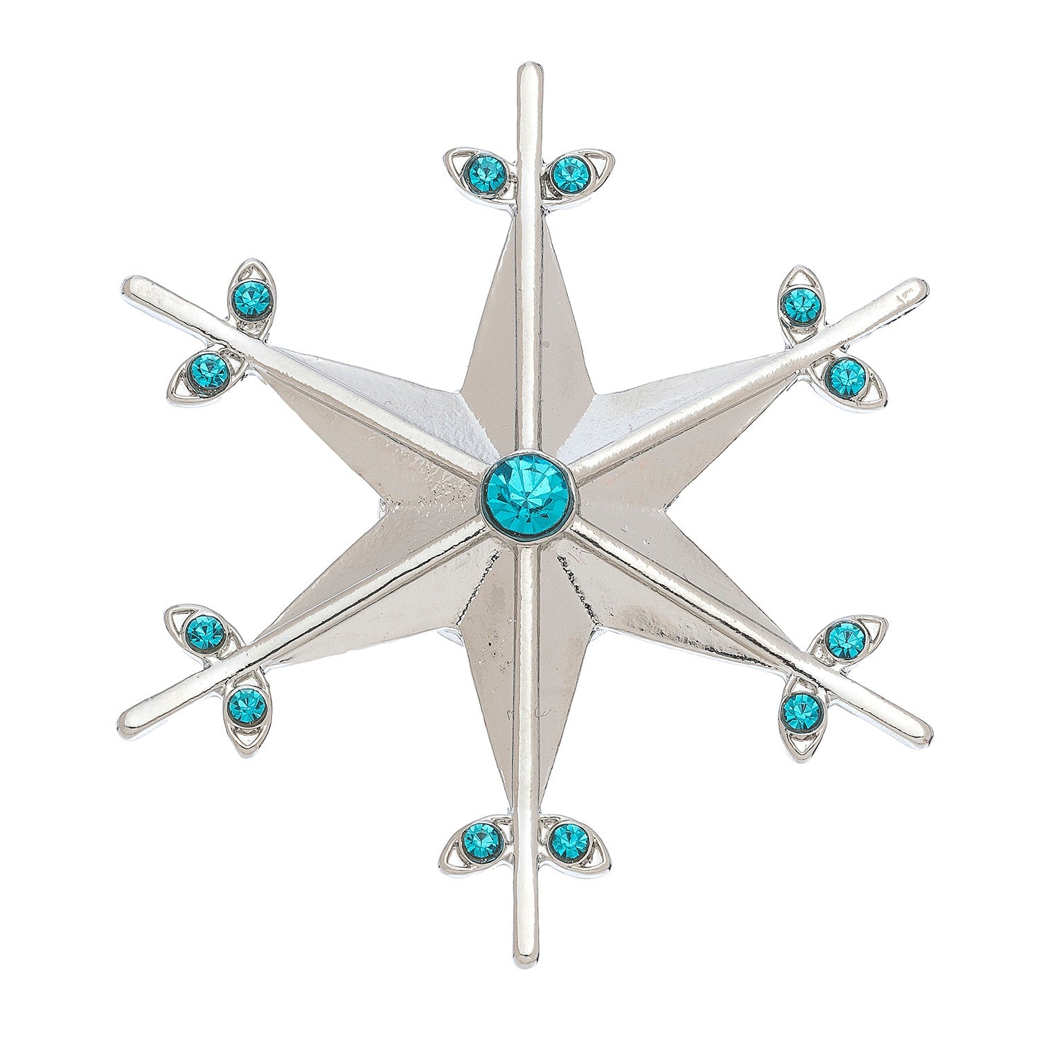 Mod Aqua Magnet Snow Brooch