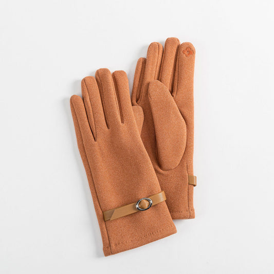 Rust Buckle Accent Microfiber Glove