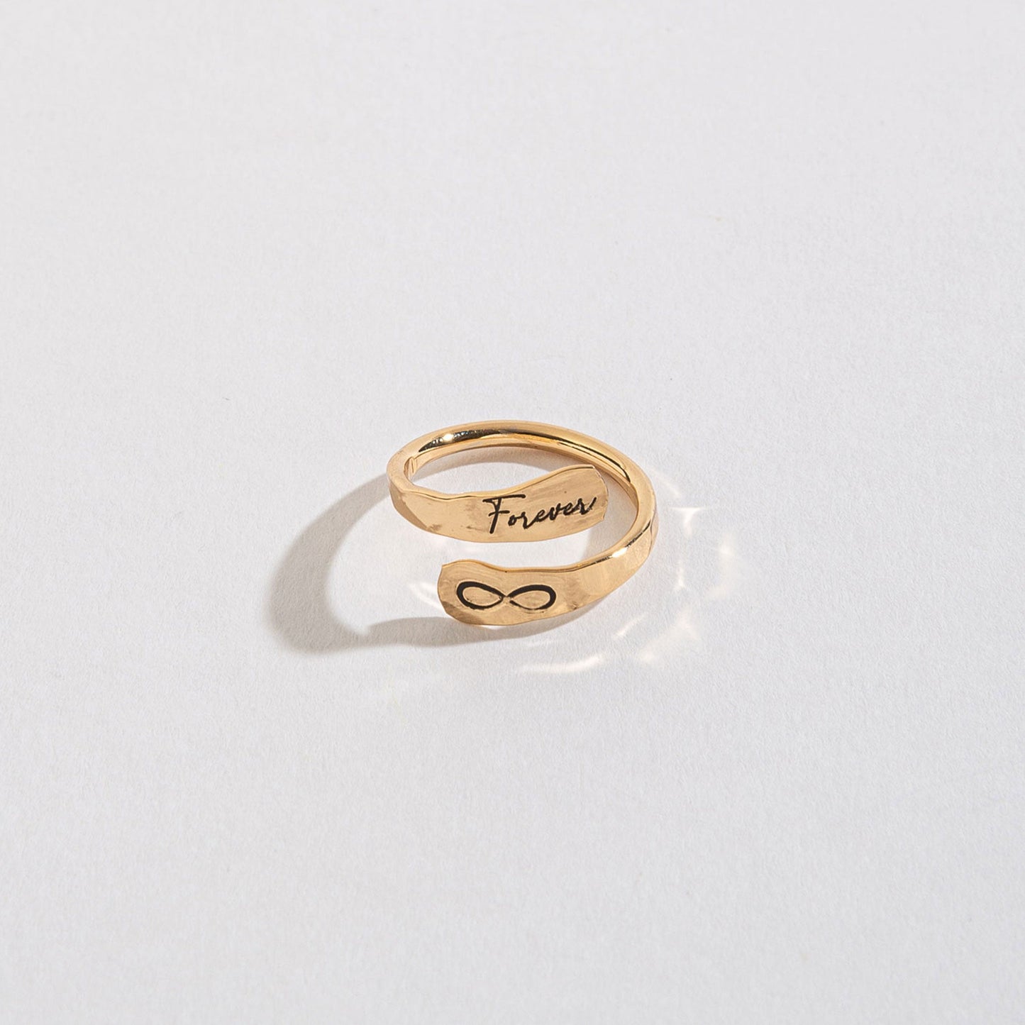 Forever Engraved Gold Adjustable Ring