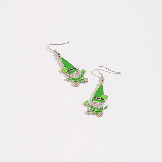 Irish Gnome Hook Drop Earrings