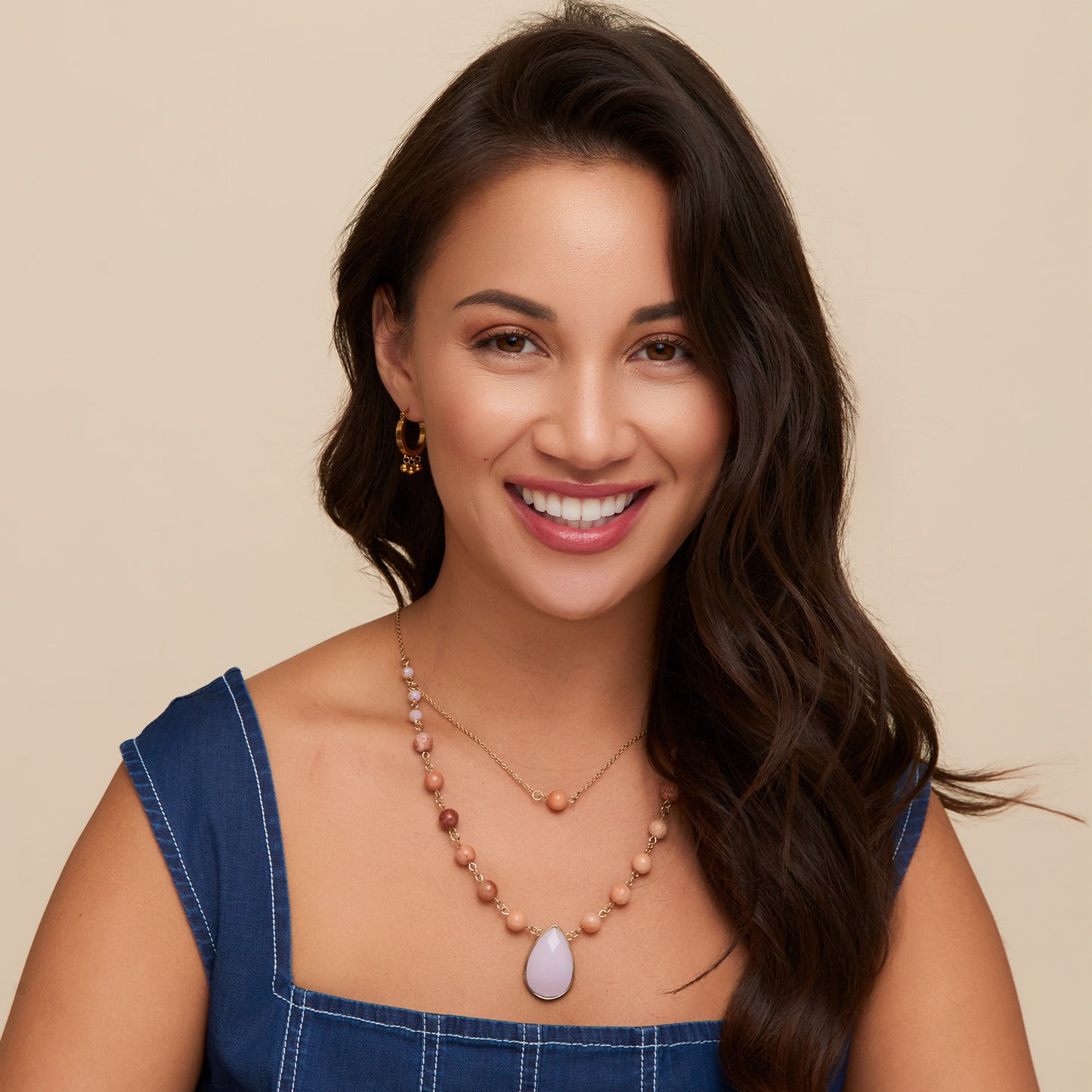 Zella Stone Layered Pendant Necklace