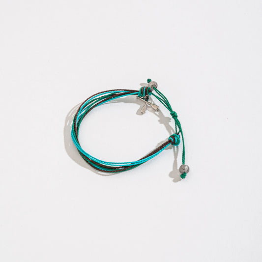 Nautical Paddle Charm Threaded Bracelet