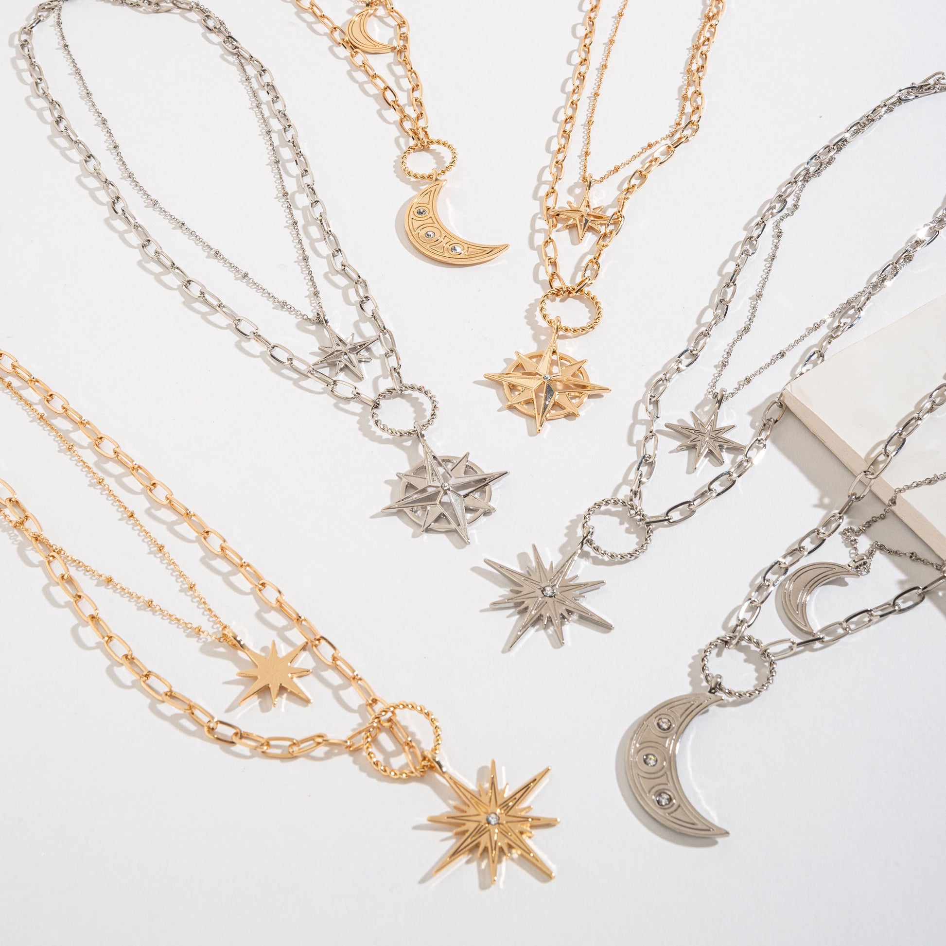 12 Piece Luna Layered Necklace Assortment