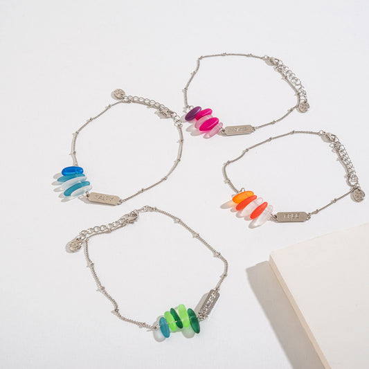 8 Piece Kai Ombre Anklet Assortment