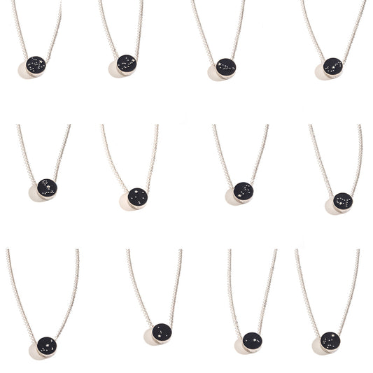 24 Piece Zodiac Constellation Pendant Necklace Assortment