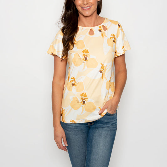 Gabrielle Keyhole Top - Orchid Bloom