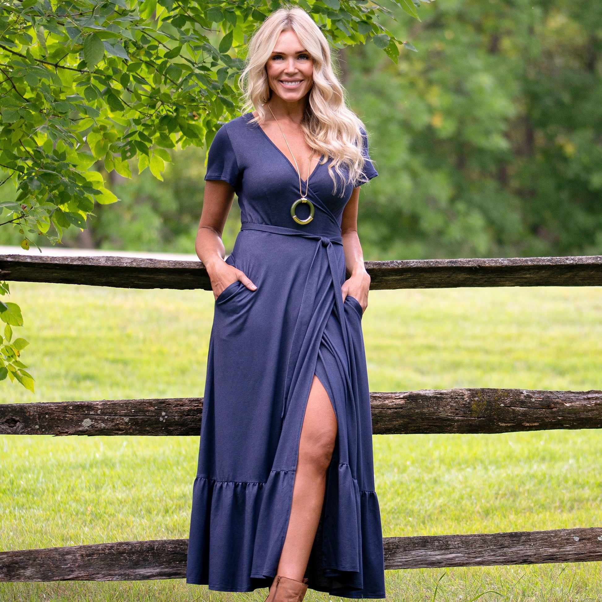 Savannah Maxi Wrap Dress