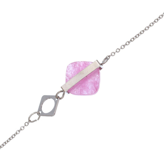 Square Gen Stone Ank-Pink