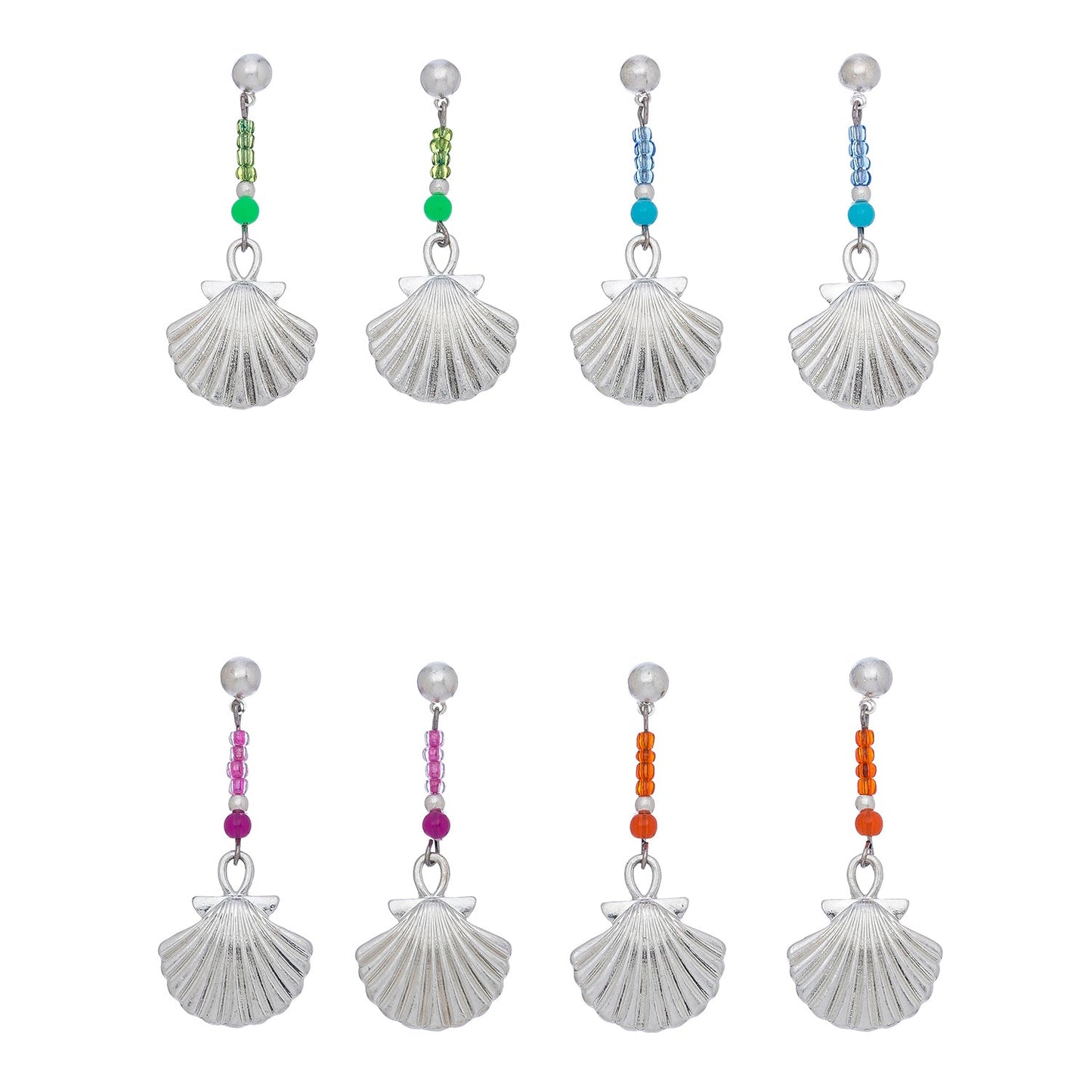 Color Beaded Sil Shell Drop Pe