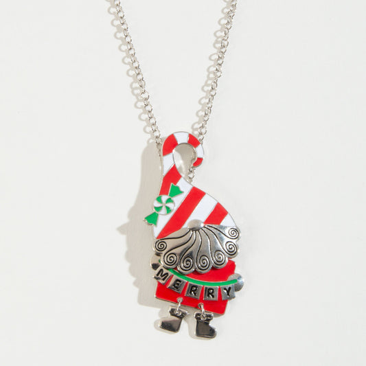 Holiday Gnome Pendant Necklace