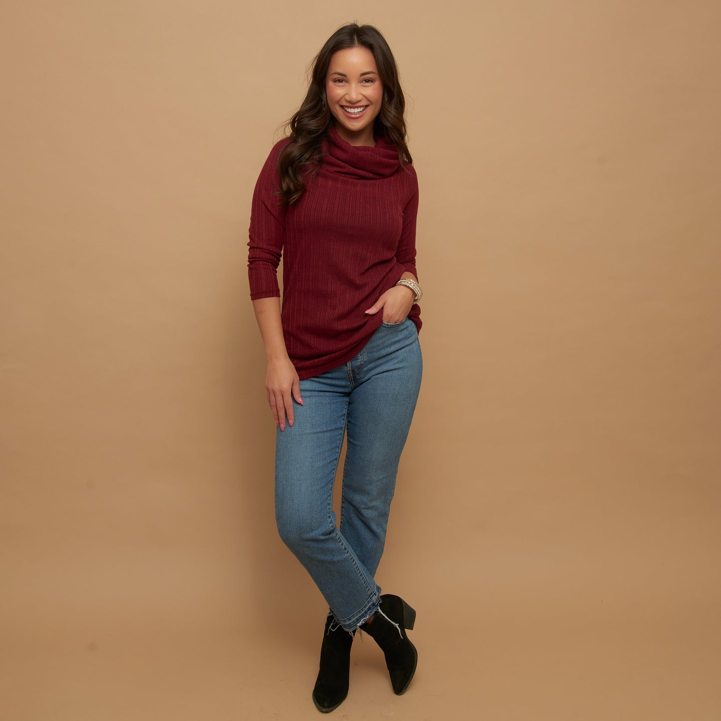 Lola Cowl Neck Swing Top