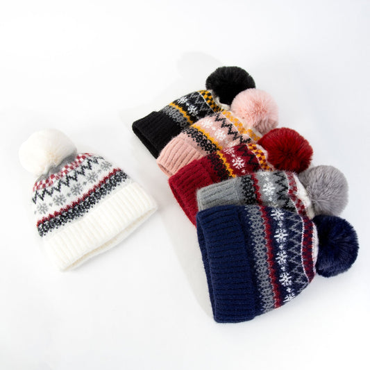12 Piece Lena Nordic Knit Hat Assortment