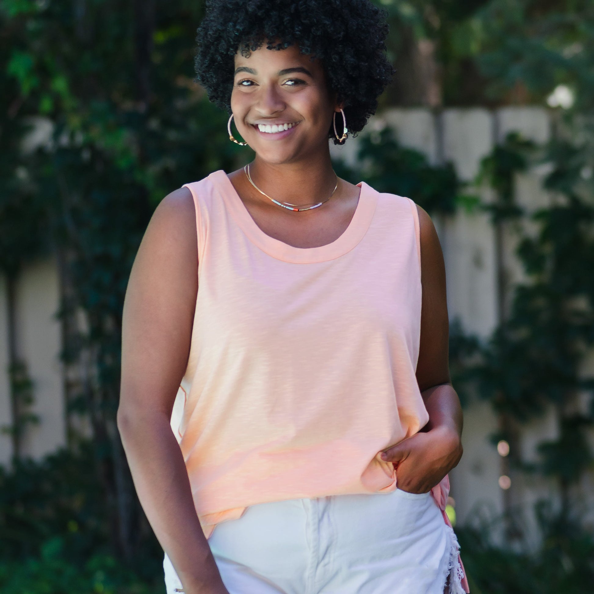 Elsie & Zoey  Fallon Scoop Neck Tank