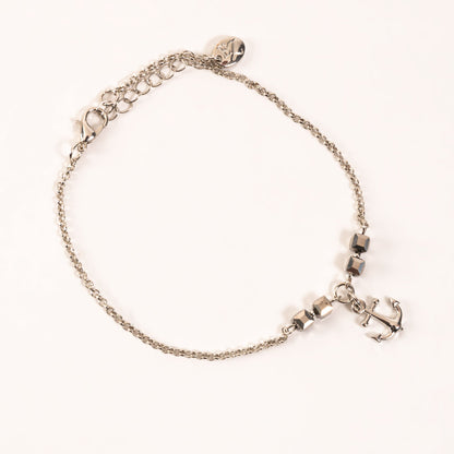 Elsie & Zoey Alexis Beaded Anchor Anklet