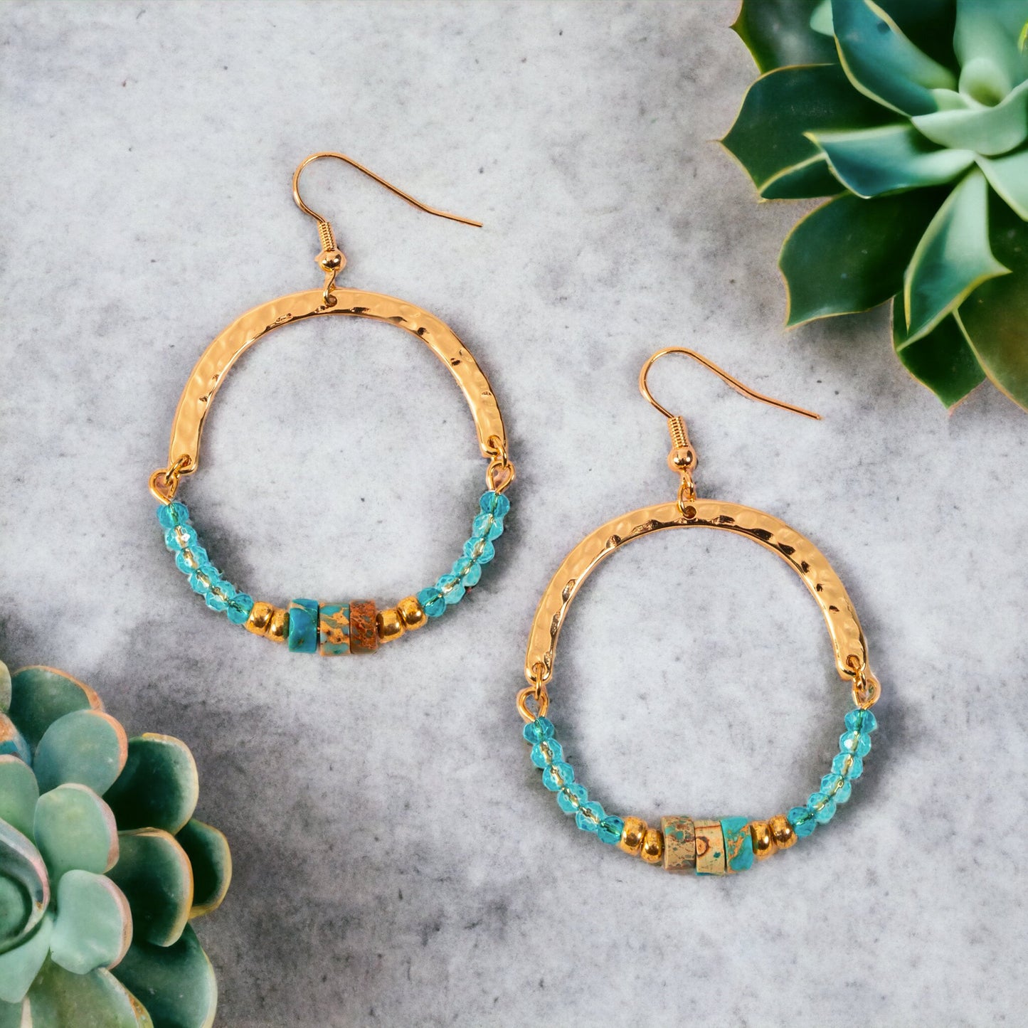 Elsie & Zoey Ashli Beaded Round Earrings