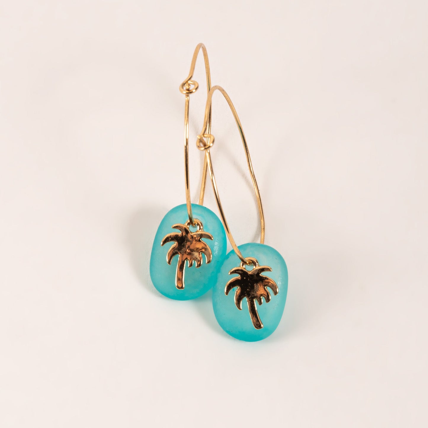 Elsie & Zoey Carmen Sea Glass Charm Earrings