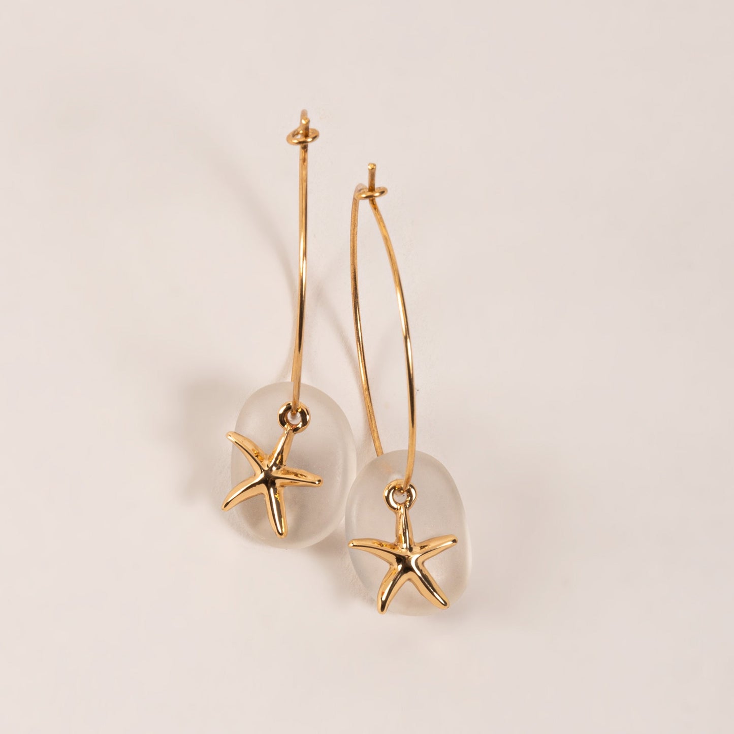 Elsie & Zoey Carmen Sea Glass Charm Starfish Earrings