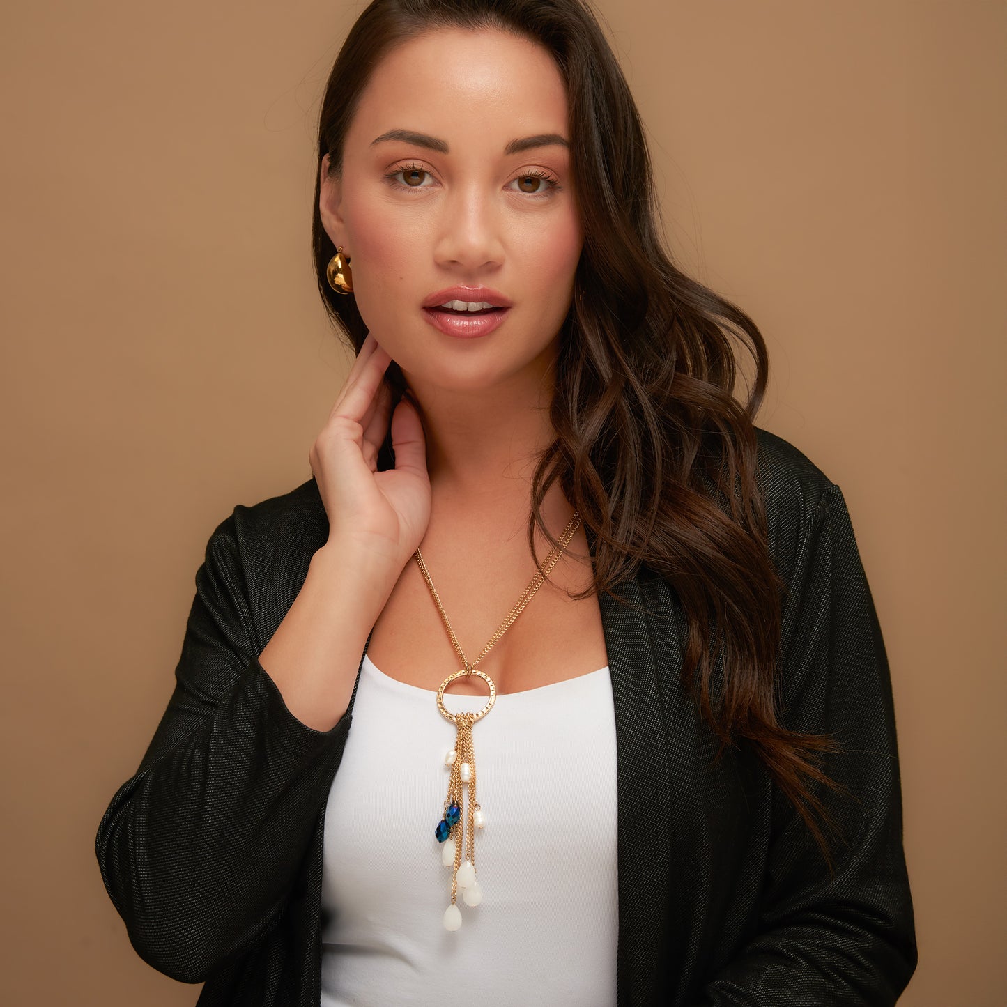 Elsie & Zoey Thalia Beaded Drop Necklace