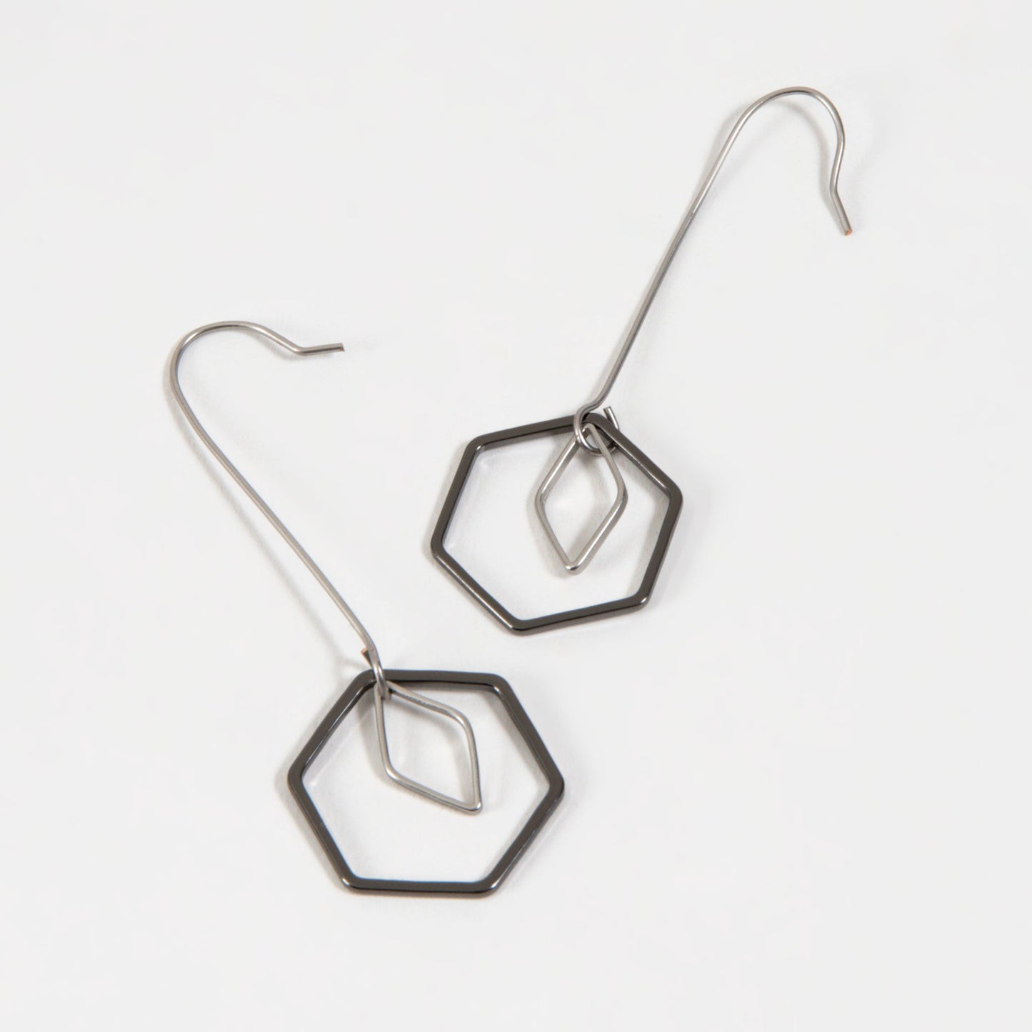 Juno Geometric Hexagon Earrings