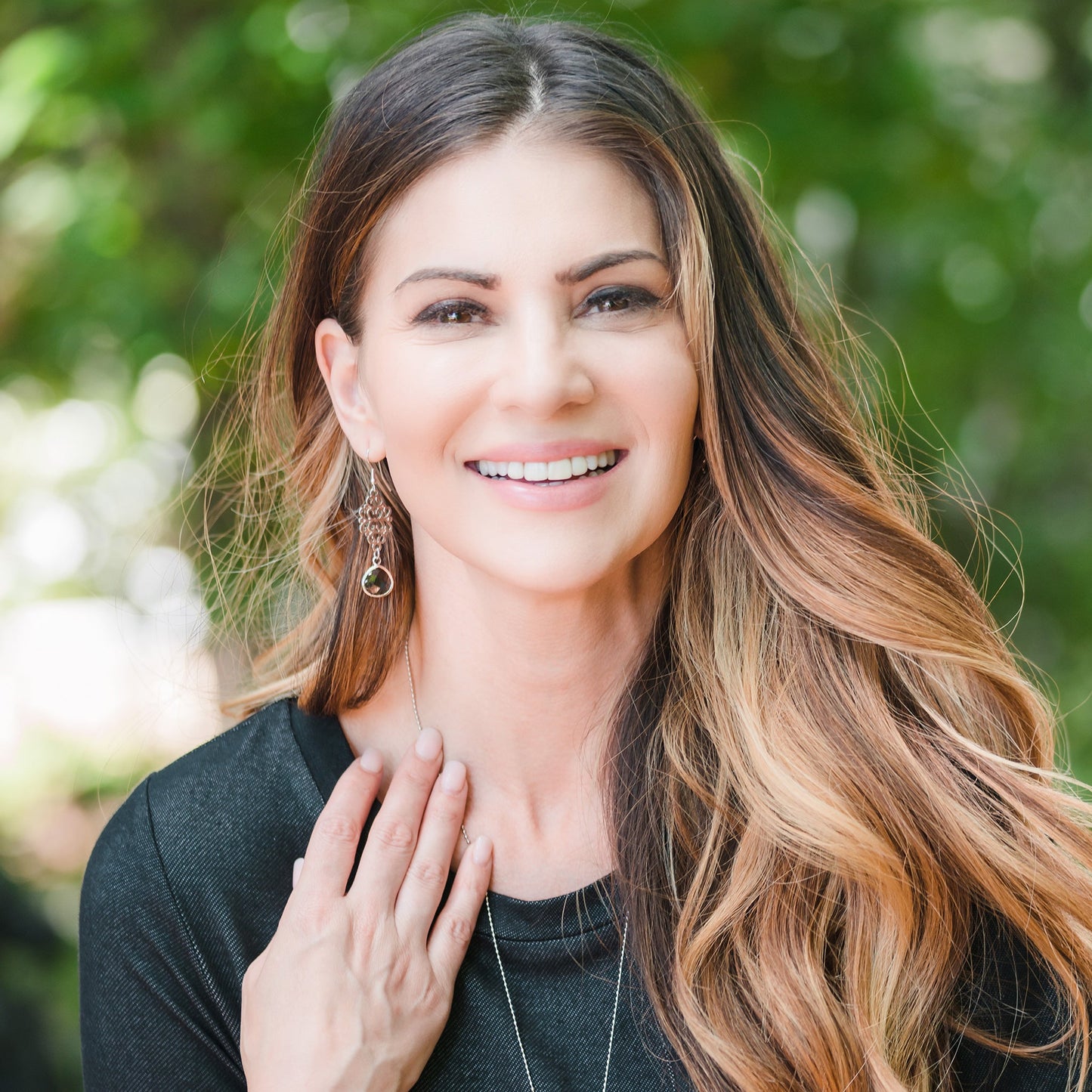 Esme Large Beaded Filigree Drop Earrings