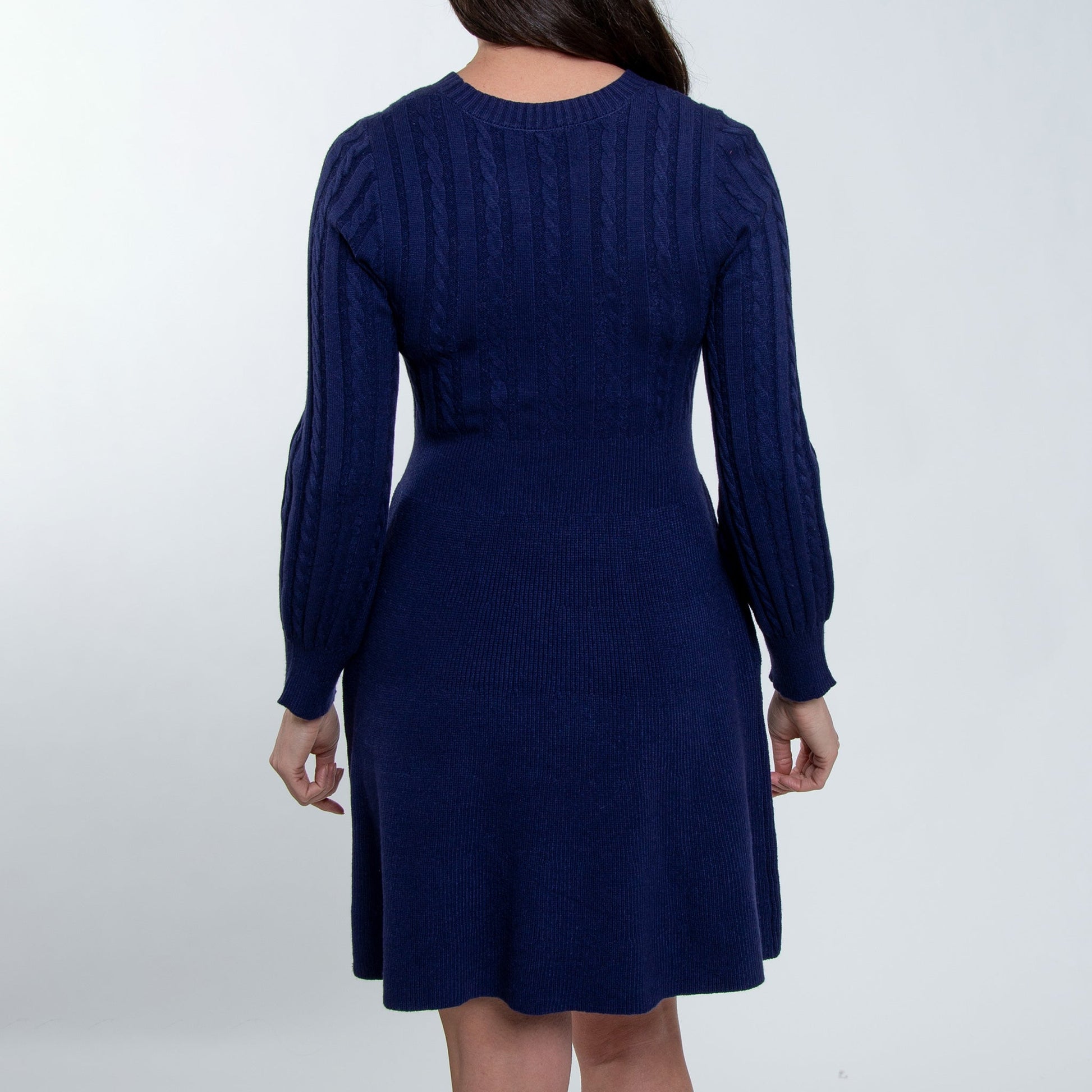 Elsie & Zoey  Women's Sheena Cable Knit Sweater Dress