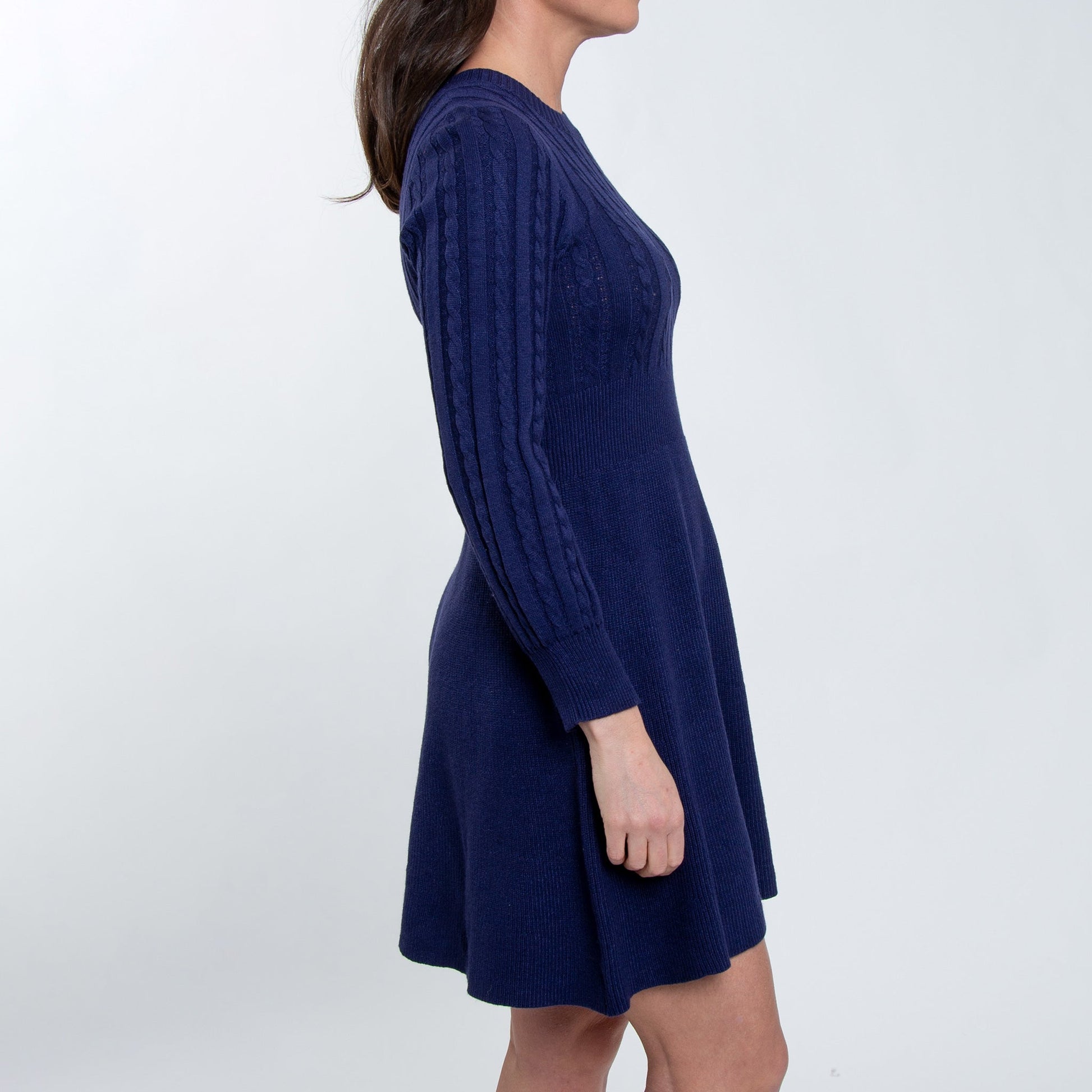 Elsie & Zoey  Women's Sheena Cable Knit Sweater Dress