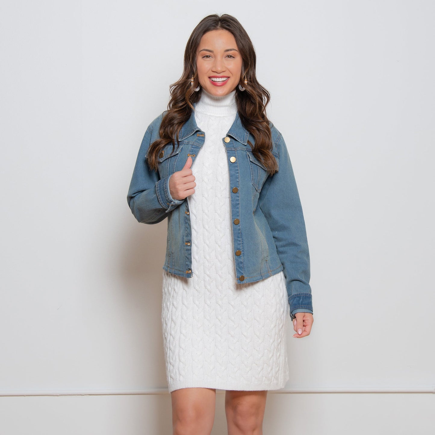 Elsie & Zoey Women's Bowie Stretch Denim Jacket