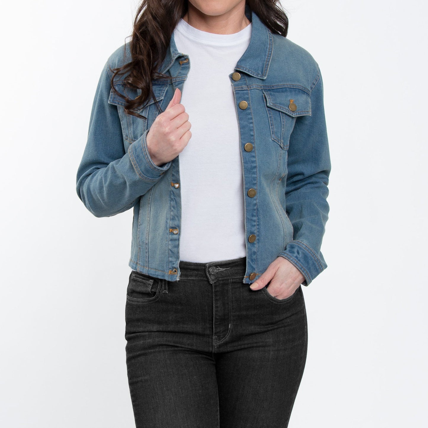 Elsie & Zoey  Women's Bowie Stretch Denim Jacket