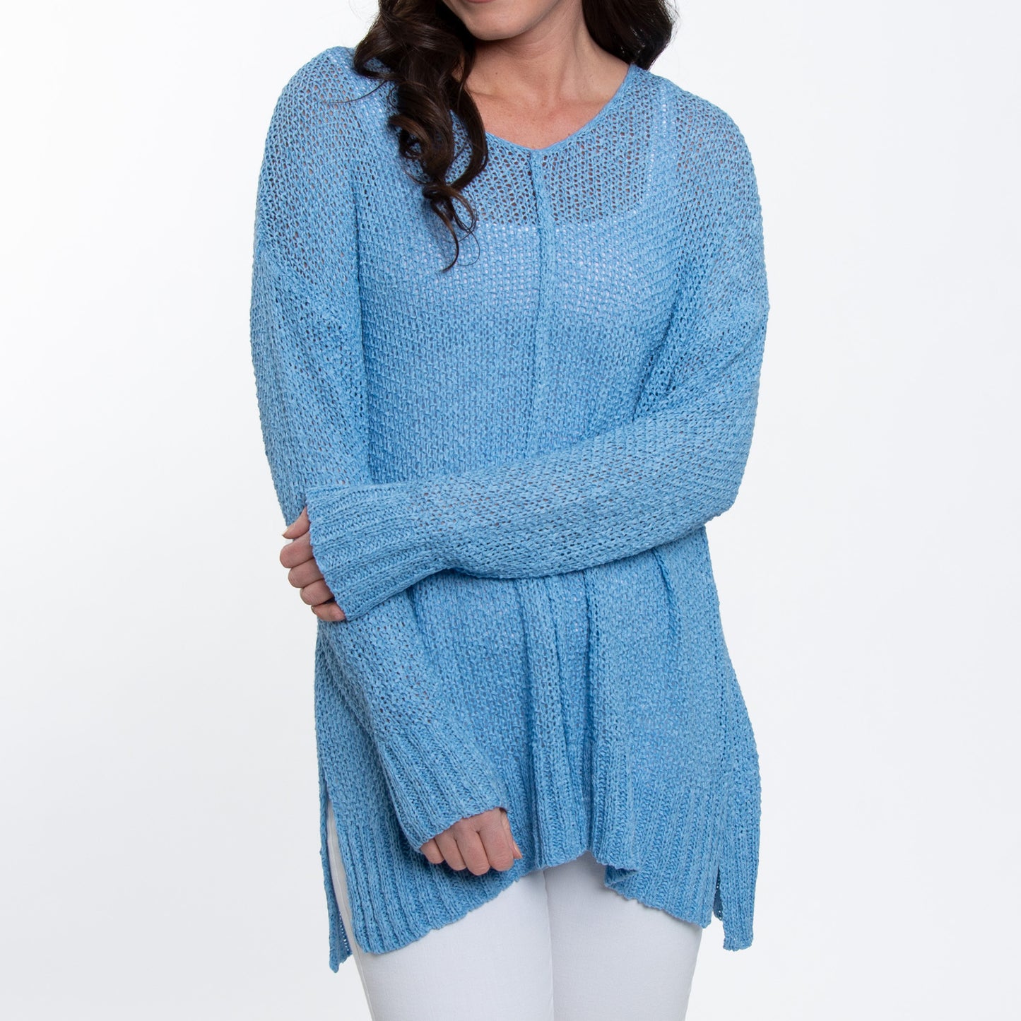 Ellery Crochet Dolman Sleeve Sweater