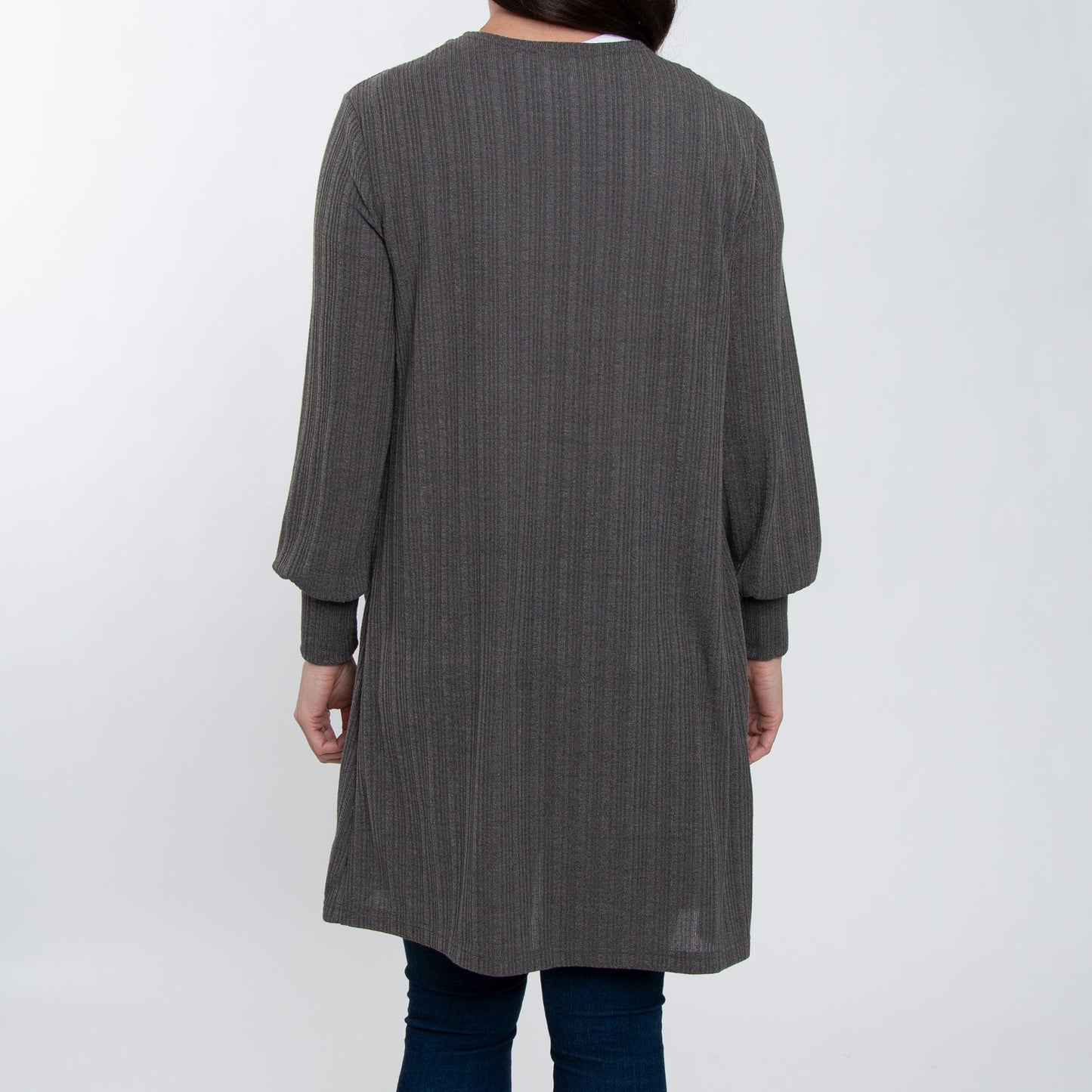 Elsie & Zoey Women's Maxx Bishop Sleeve Ribbed Cardigan