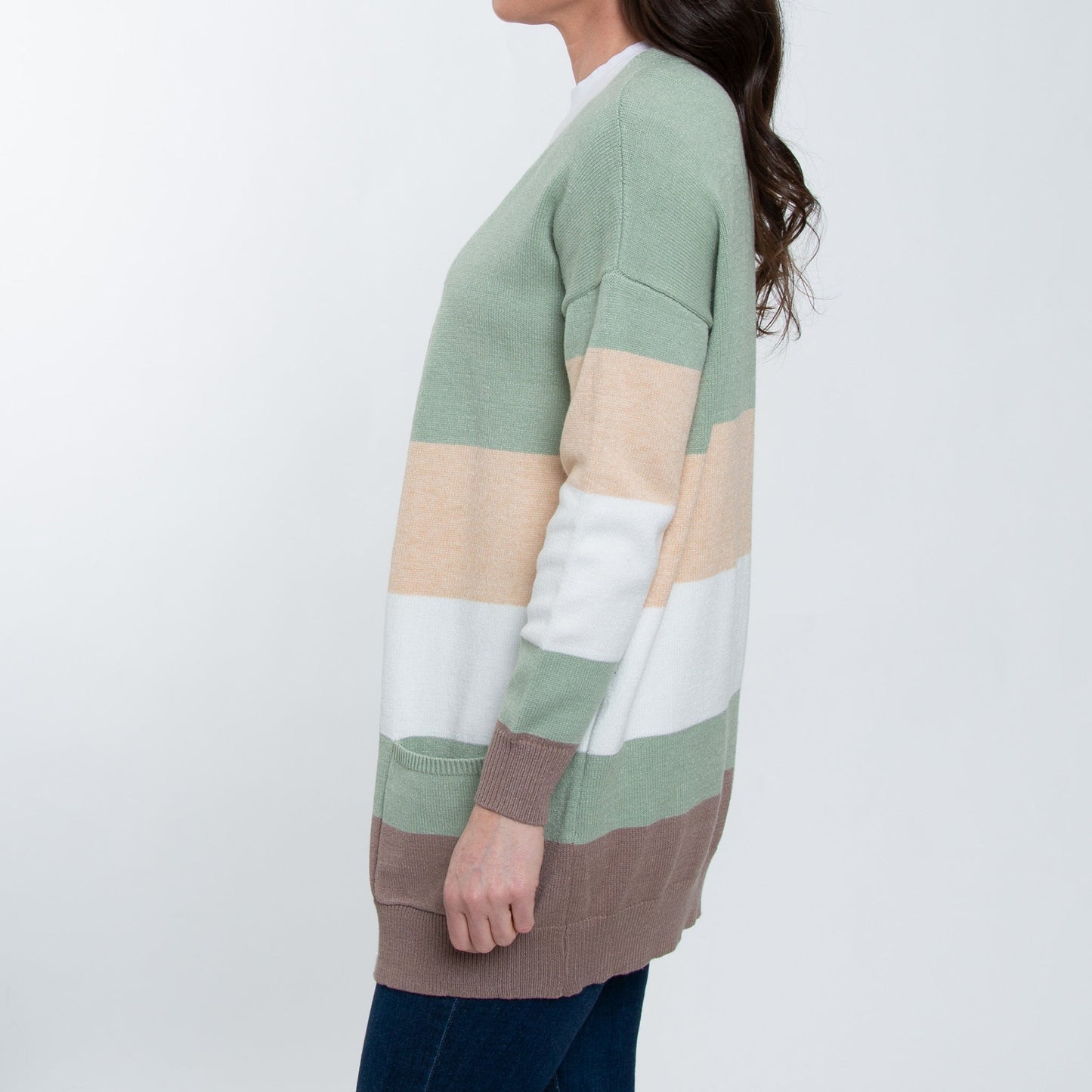 Elsie & Zoey Women's Jett Color Block Cardigan