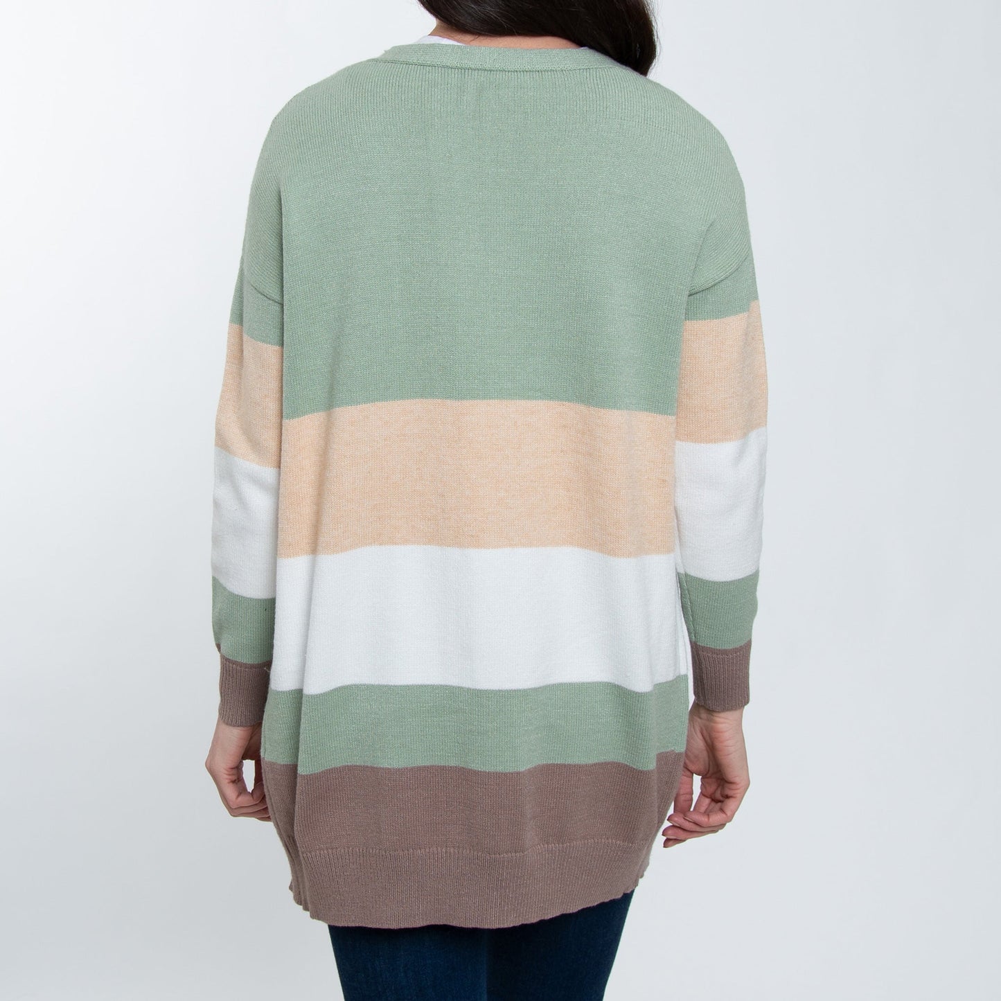 Elsie & Zoey Women's Jett Color Block Cardigan