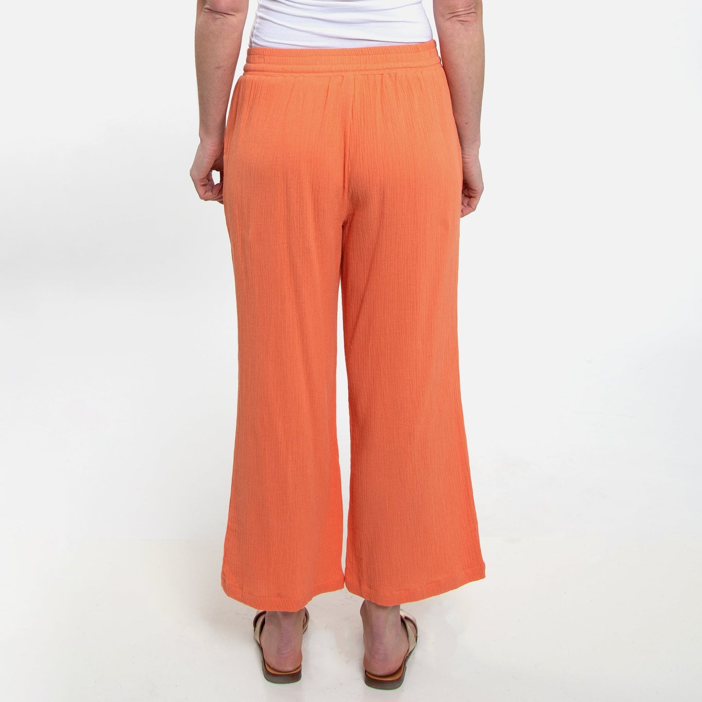 Elsie & Zoey Women's Resortwear Monroe Gauze Wide Leg Cropped Pants