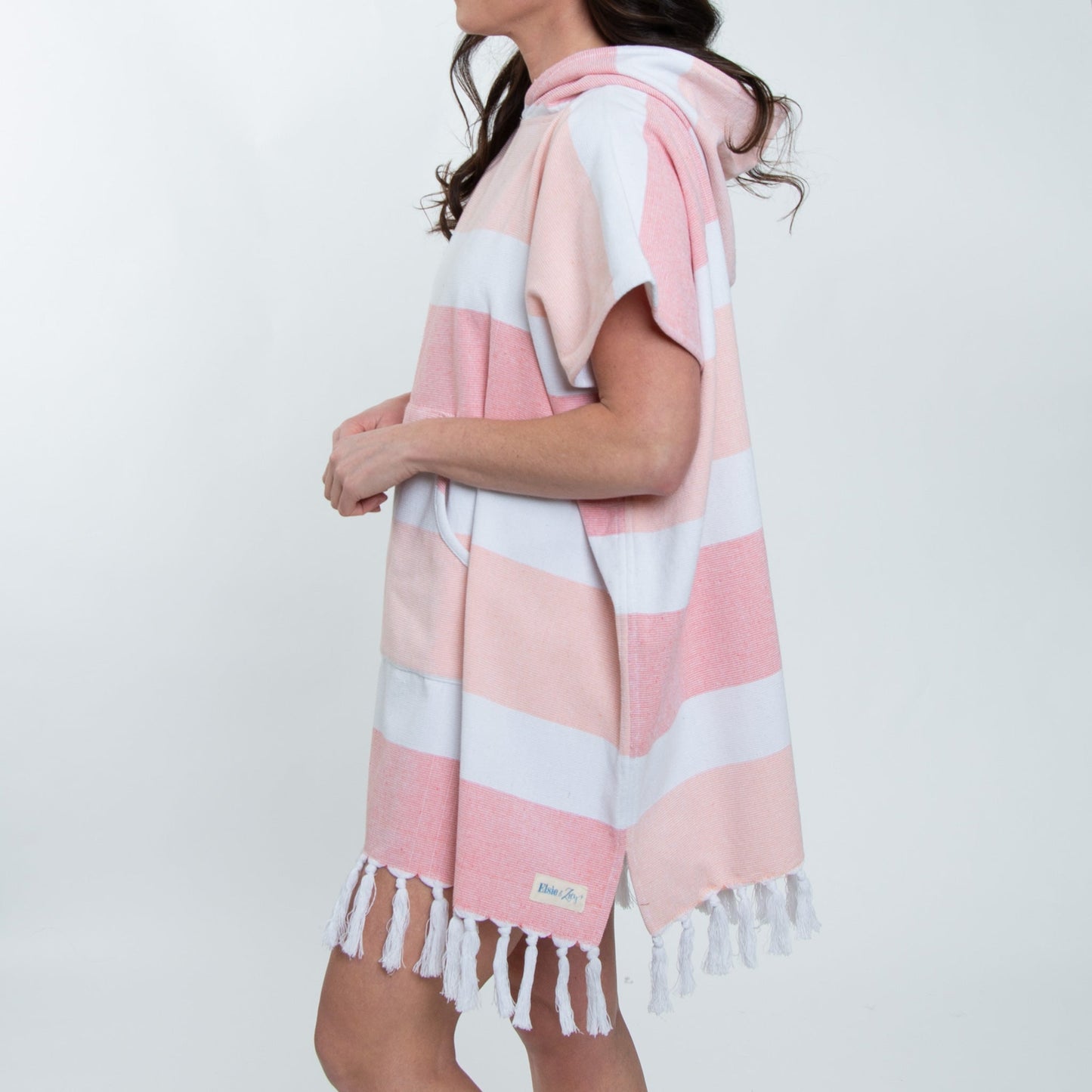 Elsie & Zoey Women's Resortwear Freya Hooded Terry Cloth Poncho