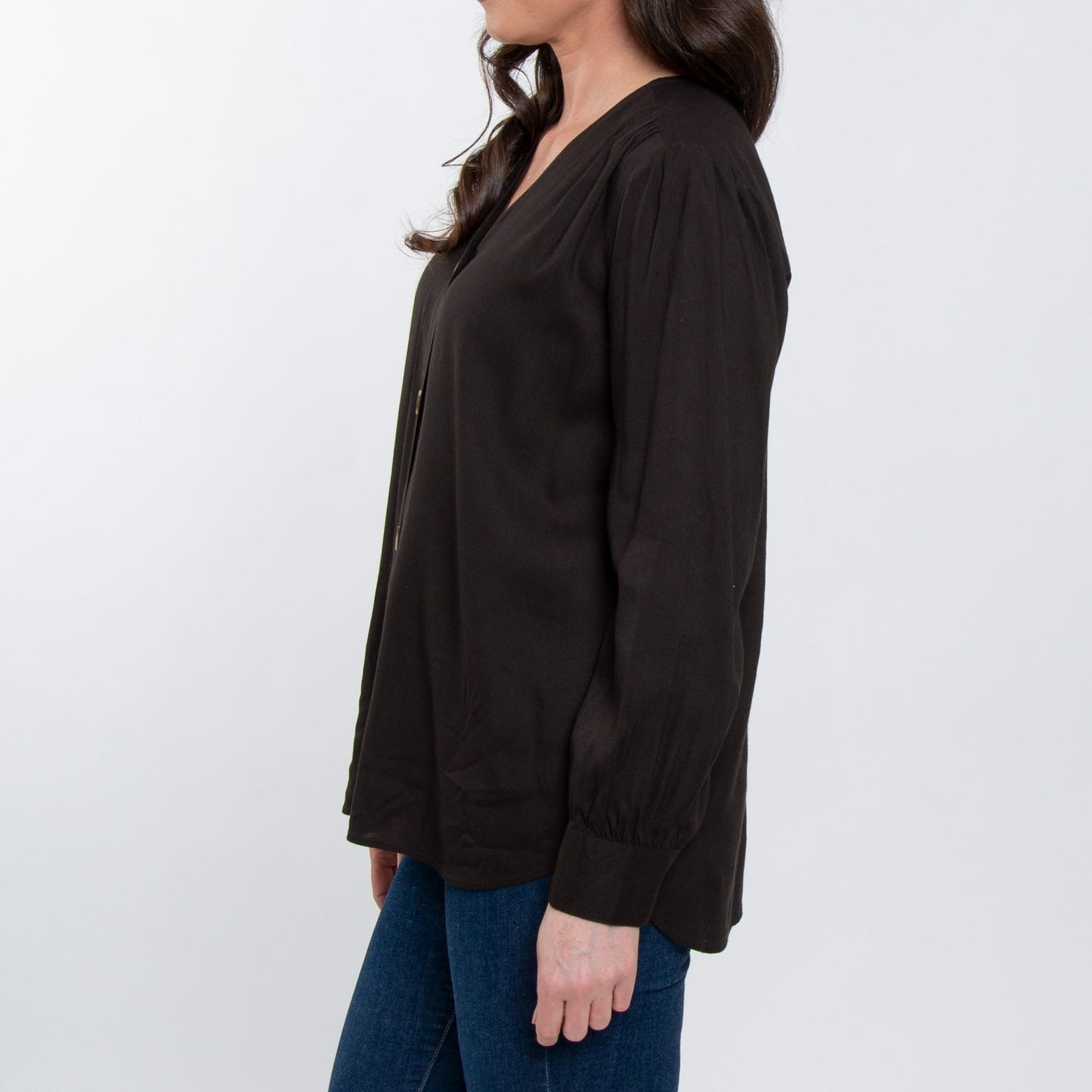 Elsie & Zoey Women's Izara Front Button V-Neck Blouse